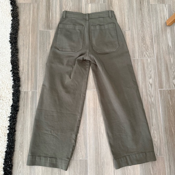 Everlane Olive Green High-Rise Wide-Leg Pants - Picture 6 of 6